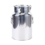 18L Fässer Aus Rostfreiem Stahl Milchkanne Edelstahl Auslaufsicherer Deckel Mit Spannverschluss Und Gummidichtring Milchkännchen Für Transport oder Lagerung Milch