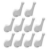 Genérico Handtuchhaken, 10 Stück, ohne Bohrer, robust, Haken für Handtuchheizkörper, für Zuhause, Wohnung, Tasche, Mantel, Essen, Kleidung, Morgenmantel und Hut