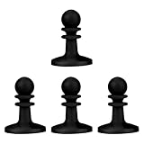 KESOTO 4er Set Zeltstangen Kappen mit 6 Mm Loch, für Wanderer Und Rucksacktouristen, Montagefreundlich, 7,9 X 5,1 cm, Schwarz