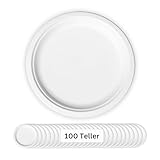 LINARIO® Grillteller - Aus Zuckerrohr ohne Plastik - Umweltfreundlich und nachhaltig - 100 Stück (4 x 25)