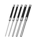 Uxsjakjsd Roll Pin Punch Set (5-Teilig), 8- Kohlenstoffstahl Stiftpunzen-Werkzeugset (1/8' Bis 3/8') mit Aufbewahrung für Uhren- und Schmuckreparatur