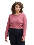 TOM TAILOR Damen 1045926 Pullover, 22829-Wine Rose Melange Inject, 42/Grande Taille