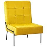 ShGaxin Relaxstuhl 65x79x87 cm Senfgelb Samt, Kinosessel, Ohrensessel, Heimkino Sofa, Schlafsessel, Relax Sessel, Tv Möbel, Seniorensessel