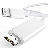 [Apple MFi-Zertifiziert] Lightning auf HDMI-Kabel für iPhone auf TV, 1080P Digitales AV-Adapter Bildschirm Sync Connector Kompatibel für iPhone 14 12 11 XS XR X, für TV Projektor Monitor, 2M