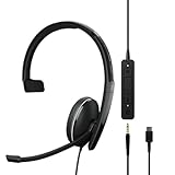 EPOS Sennheiser Adapt 135T USB-C II (1000904) - Verkabeltes, einseitiges Headset - 3,5 mm Klinke/USB-C Konnektivität, MS Teams Zertifiziert, UC-optimiert, komfortable Anrufsteuerung, Schwarz