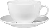 Seltmann Weiden VIP Weiss Uni Milchkaffeetasse 0,37 l mit Untertasse 1164