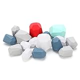 SPYMINNPOO Spielzeug mit Balanciersteinen, Stapelsteine ​​aus Holz für die Frühe Entwicklung von Kindern, Sicher und Gratfrei, Geeignet für ab 3 Jahren, Inklusive 16 Stück (Stil 7 (16 Beutel))