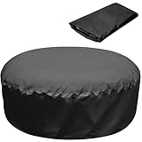 Runde Whirlpool-Abdeckung, 215 x 70 cm, für 6 Personen, 420D, vollständige Abdeckung, UV-beständig, wasserdicht, tragbar, für Whirlpools im Freien