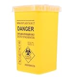 IMIKEYA Kleiner Kanülenbehälter, 0, 26 Gallonen Abfallbehälter, Nadel-entsorgungsbehälter, Entsorgungsbox mit Deckel für Den Heim- Und Klinikgebrauch