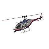 Joytopiaminds C138 Bell 206 Einrotor-Flybarless-RC-Hubschrauber mit 6-Achsen-Gyro, Maßstab 1:33, 2,4 GHz, 6 Kanäle, 3D-Polizei-RC-Hubschrauber mit Höhenhaltung und optischer Flusspositionierung - RTF