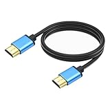 MonoSora HD-Leitungskabel, Stecker auf Stecker, 4K, 1080p3D, Hochgeschwindigkeits-Notebook-Computer für HDTV, mit vergoldeten Steckern und Schild, Blau, 5 m, 300 cm