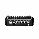 PcZinophyte Solider Firewall-Mini-PC, verbesserter N150 DDR5 2xNVMe 4xi226-V 2,5G, lüfterloser Soft-Router, Proxmox-Hostserver