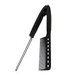 Veemoon Förmiger Haarglätter Kamm aus Hochwertigem Material Ergonomisch Gestaltet für Komfortable Handhabung Glättende Stylingbürste mit Sanften Zähnen zum Schutz vor Haarverheddern für