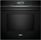 Siemens HM736GAB1, iQ700 Smarter Einbau-Backofen mit Mikrowellenfunktion, 60 x 60 cm, Made in Germany, 800 W, Schwarz, ecoClean & humidClean Selbstreinigung, Air Fry, cookControl, Farb-Touchscreen