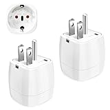 ZUOQIANG Reiseadapter USA, 2 Stück USA Adapter Steckdose Typ B, Adapter USA Deutschland Stecker, Reisestecker USA Stecker Adapter, Steckdosenadapter USA für EU zu Amerika Kanada Mexiko Thailand