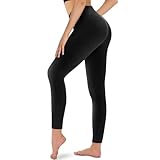 Gayhay Leggings Damen High Waist Schwarz Sportleggins Lang Fitness Bauchweg Yoga Figurformende Leggins Set Blickdicht Stretch Gr. 34/36/38/40,S-M