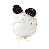 Dehnbare Kopfbedeckung für Neugeborene, sanftes Ohrenschutzdesign, Mütze, weicher Baumwoll Polyesterstoff für Kleinkinder von 0 bis 5 Monaten, Baumwolle für Neugeborene (weich und atmungsaktiv), aus