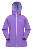 Mountain Warehouse Exodus Longline Softshelljacke für Kinder – Wasserabweisend, Fleecejacke, Regenjacke Jungen/Mädchen – Frühlingsspaziergänge, Wandern Hell-Lila Kinder 104 DE (3-4 Jahre)