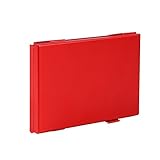 Taidda Robuster, Leichter Speicherkartenhalter aus Aluminium für Micro-SD- und TF-Karten, Aufbewahrungsbox für Reisen, Schwarz, Silber, Rot, 9,3 X 6 X 1 cm, 12 Steckplätze für Fotografen (Rot)