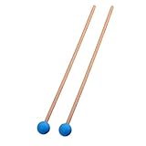 Mipcase 1Paar Percussion Sticks mit Holzgriff für Glockenspiel und Trommel Gummikopf Mallets für Kleinkinder Perfektes für Musikliebhaber