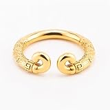 Jinqian Edelstahl Penisring Eichelring Glansring Gold Cockringe Cock Ring Penis Eichel Intimschmuck Vorhaut Ringe Erotik Keuschheit Bondage Sex Spielzeug für Männer Verzögerung Ejakulation (28mm)