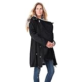 Fannyfuny Winterjacke Damen Lang Warm Baumwolljacke Tragejacke Umstandsjacke Umstandsmode Winter 3 In 1 Schwangerschaftsjacke Mit Babyeinsatz Umstandsmantel Winterjacke Schwangerschaft mit Taschen