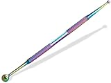 InstrumenteNrw Akupressur-Stift Akupunktur-Stift Ø 5/10 mm Punktsucher Meridianstift Edelstahl Kugel Akupressurstift Akupunktur-Stab (Titan Mehrfarbig)