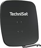 TechniSat SATMAN 65 Plus - Satellitenschüssel (65 cm Sat Anlage, Antenne mit Mast- und AZ/EL-Halterung passend für UNYSAT-Universal LNB) Grau