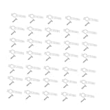 Homoyoyo 200 Stück LED Strip Befestigungsclips mit Schrauben Transparente Halterungen Hitzebeständig Einfach zu Montieren für Schrankbeleuchtung LED Streifen Lichterketten Geeignet für