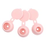 OFFIGAM 3 Stück Umgekehrte Flaschenkappe Flaschenverschluss für Shampooflaschen Flaschenverschluss für Lotionsflaschen Lotionskappe mit Klappdeckel Flaschenkappen drücken TPR Rosa