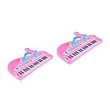 Toyvian 2St Musikinstrumente für Kinder kinderinstrumente Kinder musikinstrumente Keyboard für Kinder kinderkeyboard Spielzeug Klavier mit Mikrofon elektronische Orgel Klaviatur Rosa