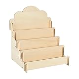 Dokeno 4-stöckiger Grußkartenständer aus Holz, Postkartenständer, Präsentationsständer, Verkaufsständer für Karten für Einzelhandel, Zuhause