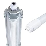 Proventa LED-Feuchtraumleuchte 60cm 9W 1x Röhre G13 kaltweiss