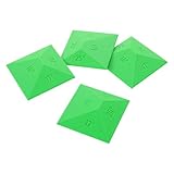 NUOBESTY 4 Stück Messerschärfhilfe mit Keramikführung 14°–25° für Doppelseitige Schleifsteine Winkelmesser Schleifsteinhalter Grün Präzise Kantenwinkelführung für Küchenmesser