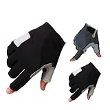 iplusmile 1 Paar Halbfinger Kletterhandschuhe für Outdoor Sport Atmungsaktive rutschfeste Fitness Handschuhe mit Verstellbarem Handgelenk für Optimale Flexibilität und Haltbarkeit