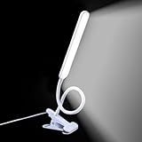 Schreibtischlampe | Schwenkarm Klemm Augenfreundliche Leselampe | USB-betriebene LED Arbeitsleuchte | Für Kinder Studium Malen Wohnheim Schlafzimmer Küche Klassenzimmer College Mädchen