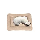 Hundebett, weiches, warmes Katzen- und Hundekissen, waschbare Hundekistenmatratze, zusammenklappbare Schlafunterlage für Haustierzwinger mit Rutschfester Unterseite, SML-Haustieru