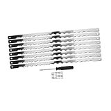 Garneck Ersatzklingen für Bogenbrotmesser Teiliges Wellenschliff Präzises Schneiden Krümelarmes Brot und Kuchenmesser mit Schrauben für Selbstgebackenes Brot