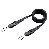 VKO Kameragurt Kamera Schultergurt mit Schnellverschluss-System Tragegurt für SLR DSLR digitale oder spiegellose Kamera (Schwarz