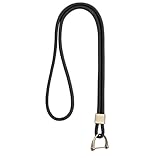 Vicloon Schlüsselband Lang, Nylon Lanyards mit karabiner, Schlüsselbänder Umhängebänder mit Drehbarem Metallclip Abnehmbare Neck Lanyard Langes Handgelenk Paracord(Schwarz)