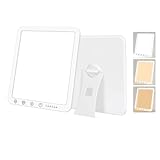 Tageslichtlampe, 15000 Lux Lichttherapielampe mit 3-Farbtemperaturen, 5-Helligkeitsstufen und Timing-Funktion, UV-freie Touch-Control Sonnenlicht Lampe, Simuliertes Tageslicht, für Zuhause Büro