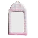 bnsggl Tischkartenhalter, Fotokartenhalter, Schutzhüllen mit süßem Anhänger für 7,6 cm große Fotokarte, kleines Poster