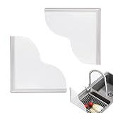 Spritzschutz für die Dusche, Eck-Duschschutz, Spritzschutz für Duschen, 2 x sichere Wasserschutzwannen für die Badewanne, abnehmbares Badzubehör