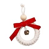 Cabilock Handgewebtes Glocken-Ornament Aus Woven Wanddeko Für Boho-Stil Hängedekoration Für Wohnzimmer Schlafzimmer Und Garten Charmantes Nordisches Design