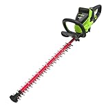 Greenworks Akku Heckenschere 66cm Dual Action Klinge, bürstenloser Motor Schneidet bis zu 28 mm Dicke Äste und Stämme, 3400 SPM OHNE 40-V-Akku und Ladegerät GD40HT66