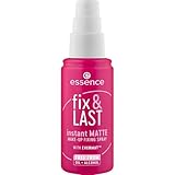 essence fix & LAST instant MATTE MAKE-UP FIXING SPRAY, Transparent, mattierend, fixierend, matt, vegan, ölfrei, ohne Parfüm, ohne Alkohol, 1er Pack (50ml)