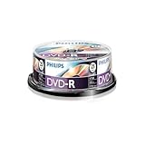 Philips DVD-R Rohlinge (4.7 GB Data/ 120 Minuten Video, 16x High Speed Aufnahme, 25er Spindel)