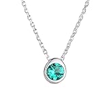 Gliederkette mit rundem Anhänger für Damen, Hochzeitsschmuck, Topas-Edelsteinhalsband