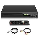 HD Blu-ray Player, Kompakter Blu-ray Disc Player HD 1080P DVD Player für TV mit HDMI-Ausgang, AV-Ausgang, Koaxialausgang, USB-Eingang, Spielt Blu-Ray Discs der Region B/2 und Multiregionale DVD-Discs