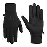 NOMAD® Stretch Winterhandschuh Premium | Leicht und flexibel | Schnelltrocknend | Extra Grip | Größe S Schwarz